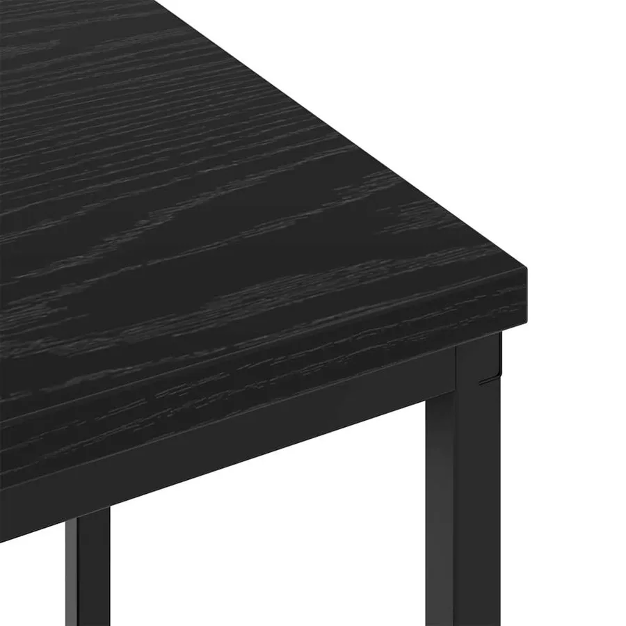 Cabinet de chevet Chêne noir 38 x 30 x 48 cm Bois d'ingénierie - 9