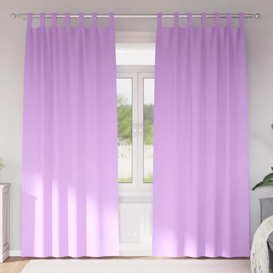 Rideaux occultants avec anneaux 2 pcs Violet 245 x 140 cm