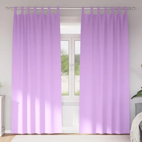 Rideaux occultants avec anneaux 2 pcs Violet 245 x 140 cm