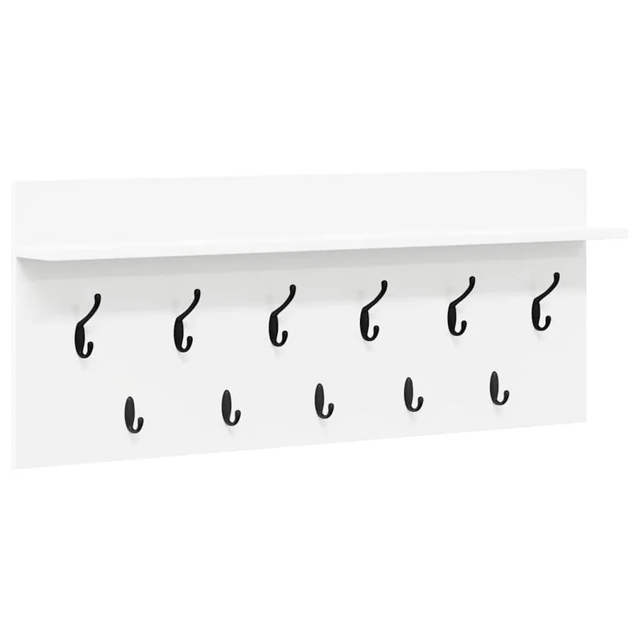Porte-manteau mural Blanc 100 x 40 x 12 cm Bois d'ingénierie - 2
