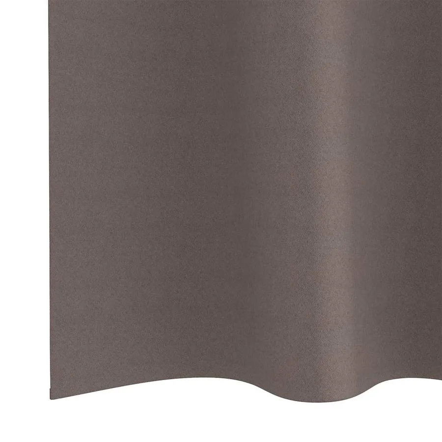 Rideaux occultants avec anneaux 2 pcs Marron foncé 140 x 140 cm - 6