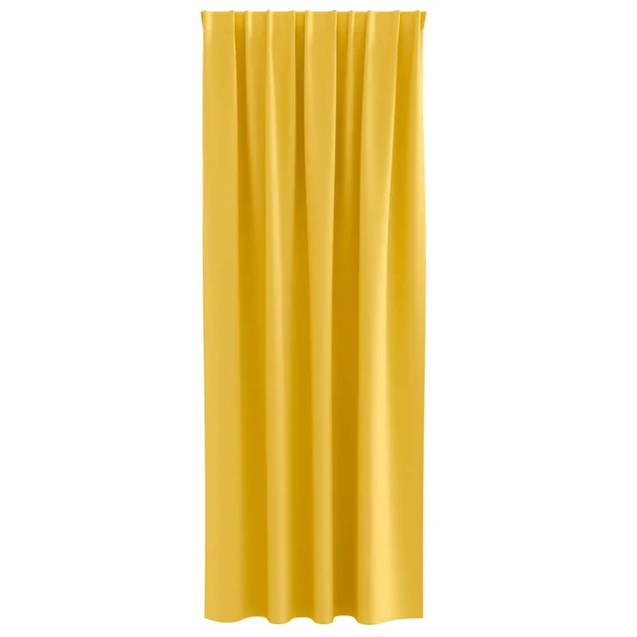 Rideaux occultants avec anneaux 2 pcs Jaune moutarde - 4
