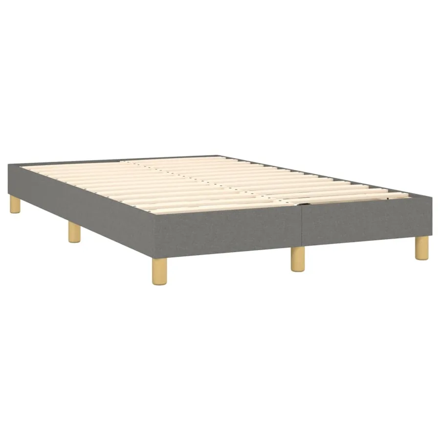 Sommier à lattes de lit avec matelas Gris foncé 120x200cm Tissu - 4