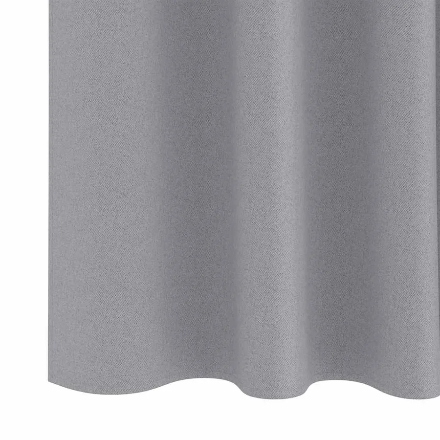 Rideaux occultants avec anneaux 2 pcs Gris clair 245 x 140 cm - 6