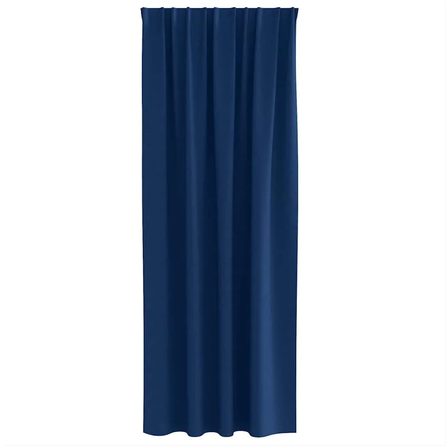 Rideaux occultants avec anneaux 2 pcs Bleu foncé 260 x 140 cm - 4