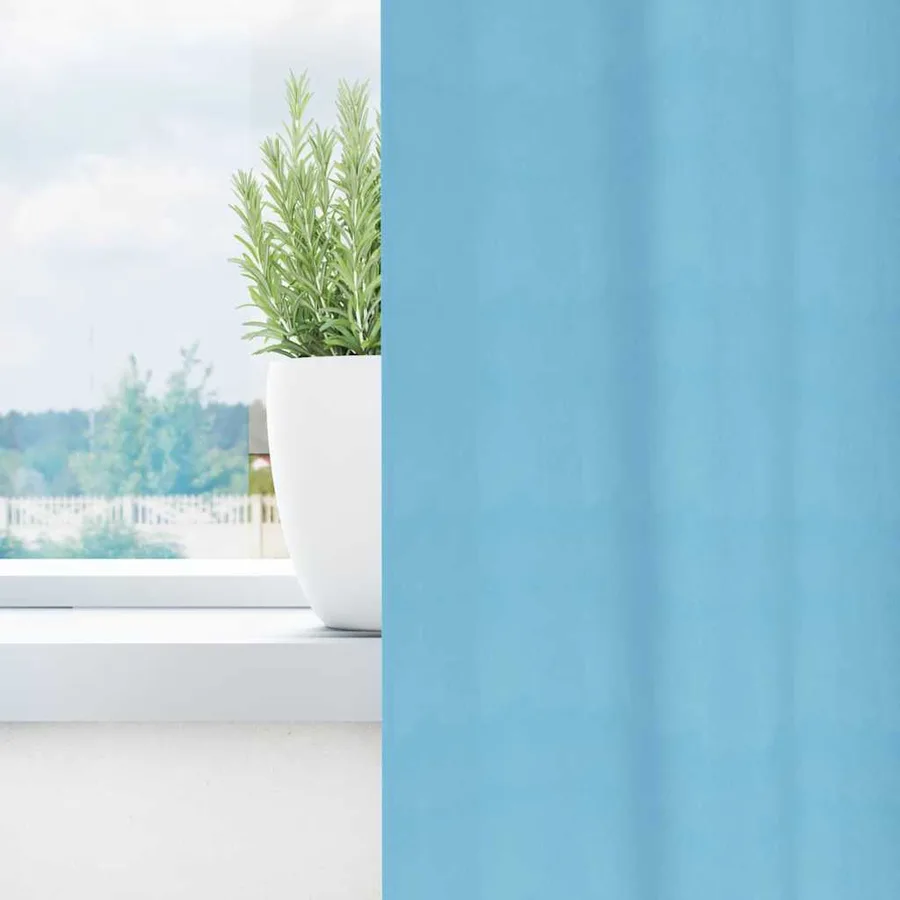 Rideaux occultants avec anneaux 2 pcs Bleu clair 260 x 140 cm - 3