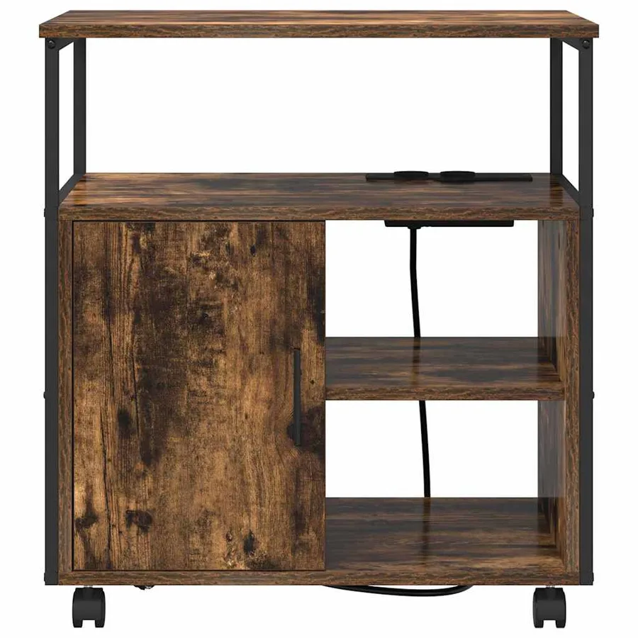 Cabinet avec Station de Charge Chêne fumé 61 x 46 x 67 cm - 7