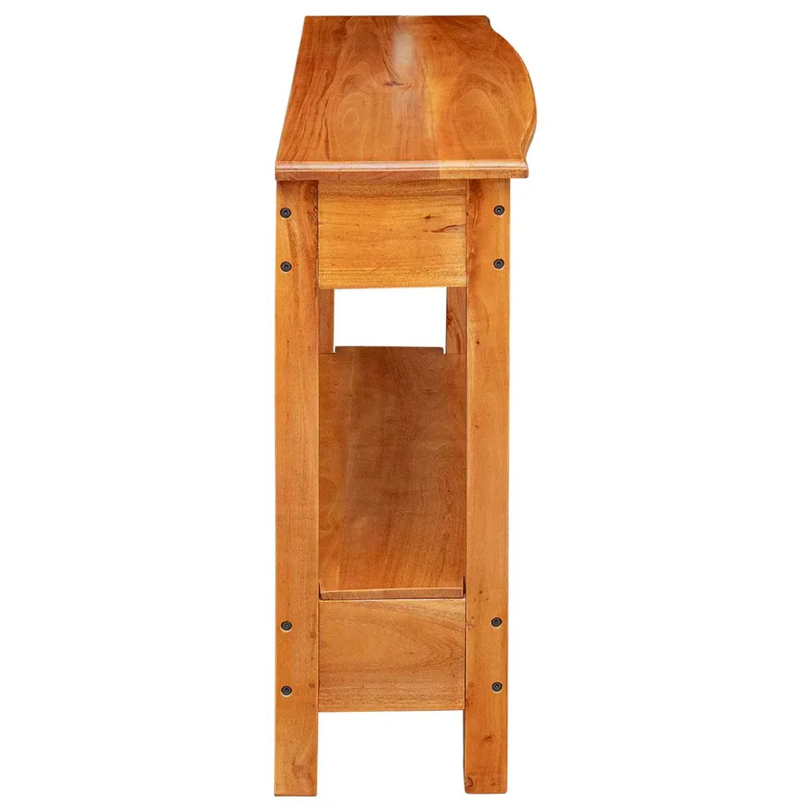 Table console Naturel 115 x 32 x 76 cm Bois de Mahogany Massif - 6