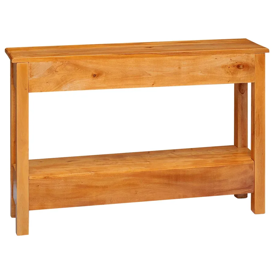 Table console Naturel 115 x 32 x 76 cm Bois de Mahogany Massif - 7
