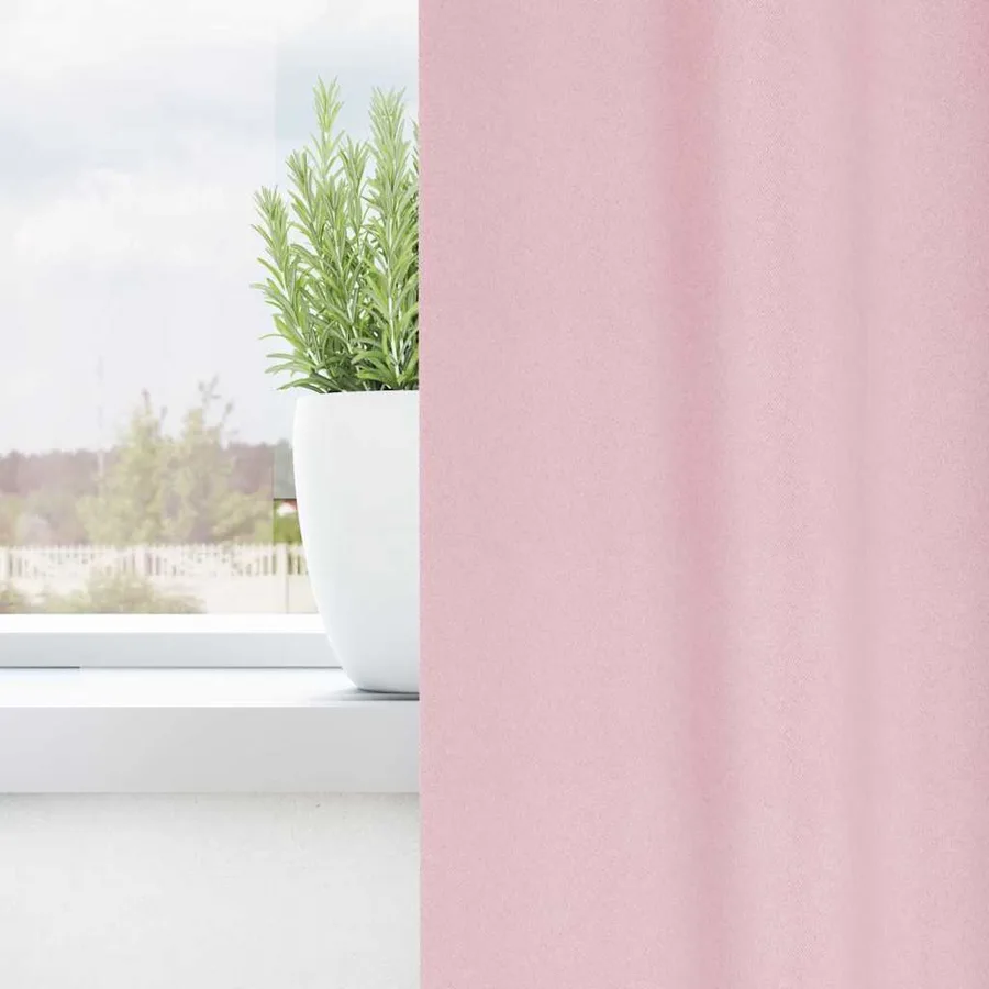 Rideaux occultants avec anneaux 2 pcs Rose bébé 175 x 140 cm - 3