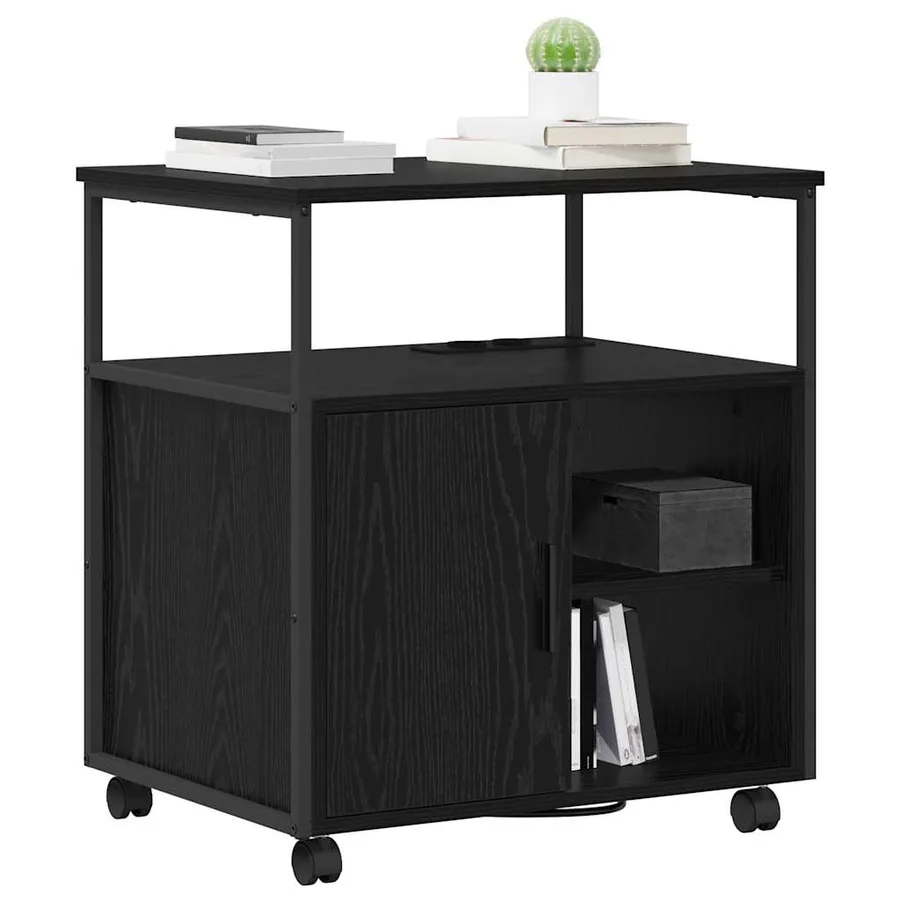 Cabinet avec Station de Charge Chêne noir 61 x 46 x 67 cm - 3