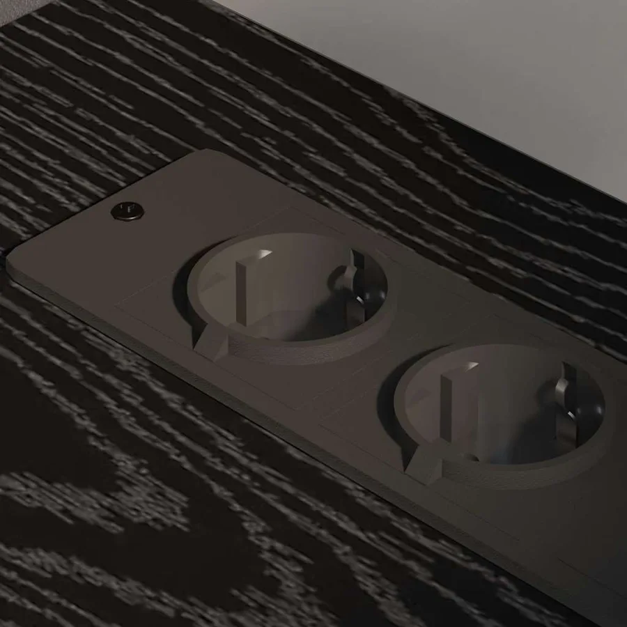 Cabinet avec Station de Charge Chêne noir 61 x 46 x 67 cm - 5