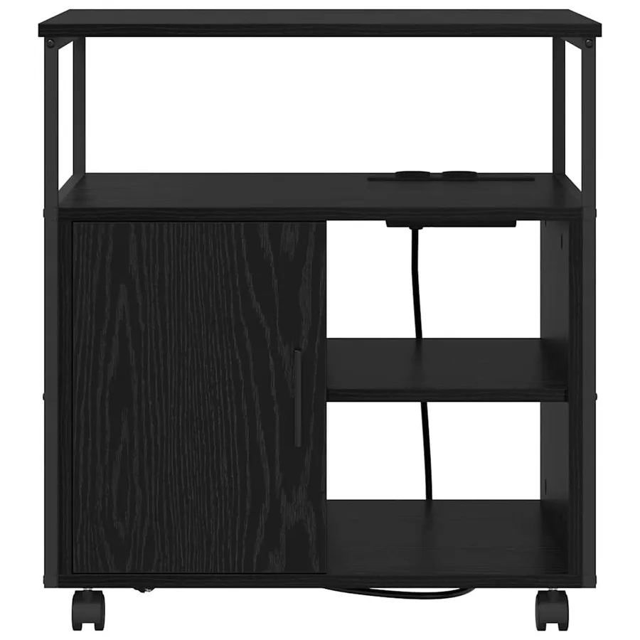 Cabinet avec Station de Charge Chêne noir 61 x 46 x 67 cm - 7