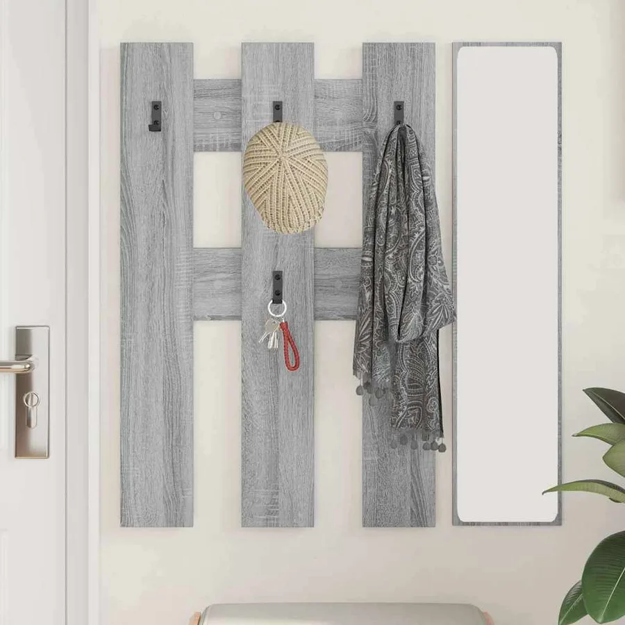Porte-manteau mural Montage mural Gris Sonoma 65 x 3 x 100 cm - 4