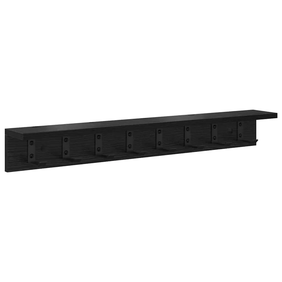 Porte-manteau mural Chêne noir 80 x 10,5 x 10,5 cm - 2