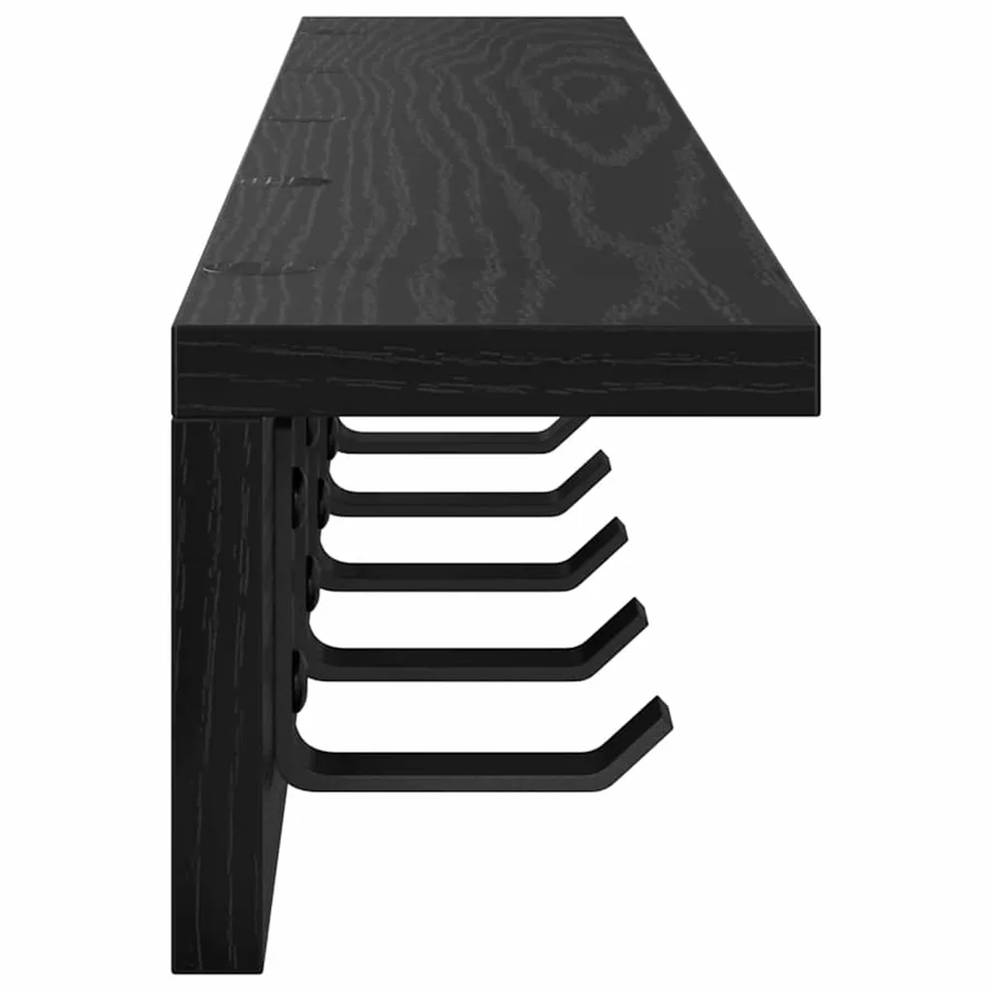 Porte-manteau mural Chêne noir 80 x 10,5 x 10,5 cm - 6