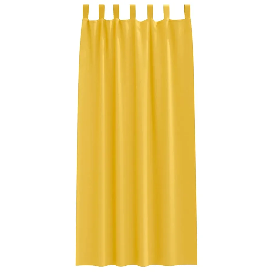 Rideaux occultants avec anneaux 2 pcs Jaune moutarde - 4