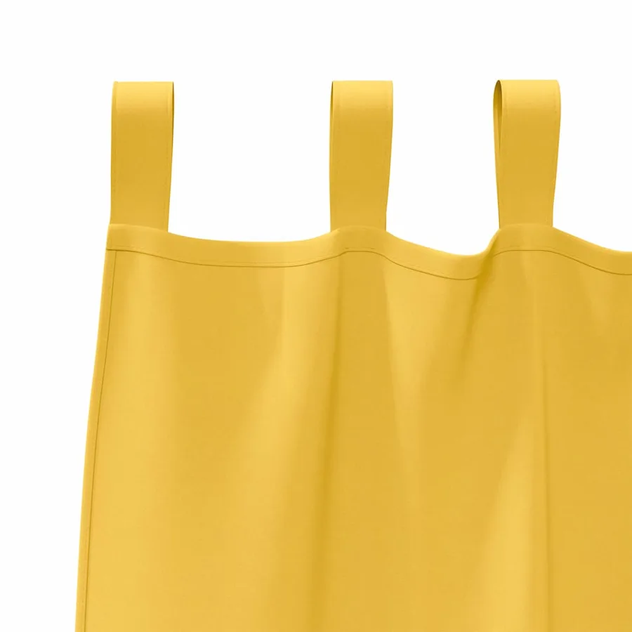 Rideaux occultants avec anneaux 2 pcs Jaune moutarde - 5