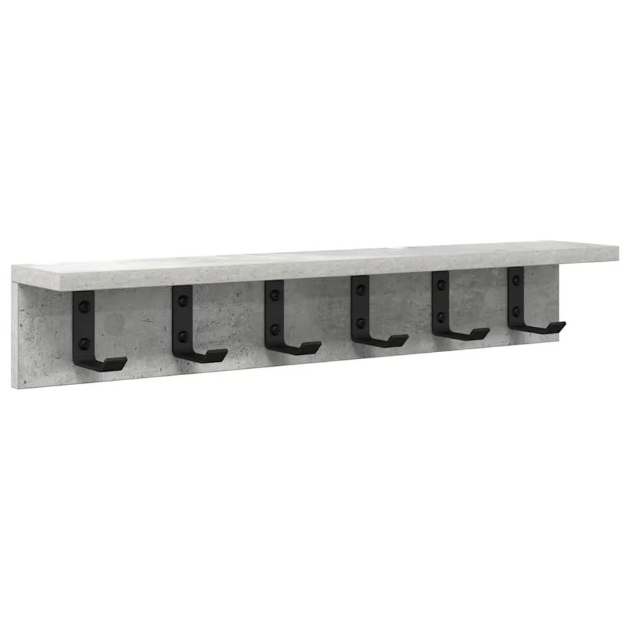 Porte-manteau mural Gris béton 60 x 10,5 x 10,5 cm - 2