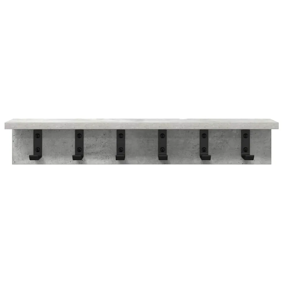 Porte-manteau mural Gris béton 60 x 10,5 x 10,5 cm - 5