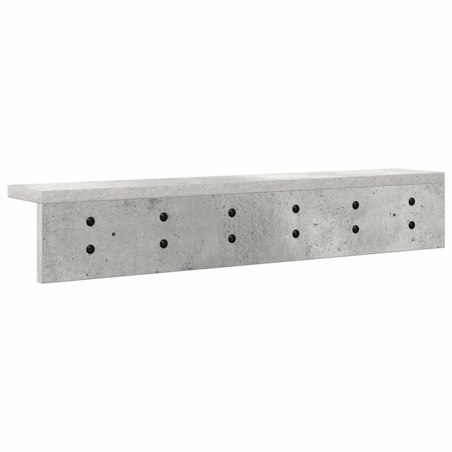 Porte-manteau mural Gris béton 60 x 10,5 x 10,5 cm - 7