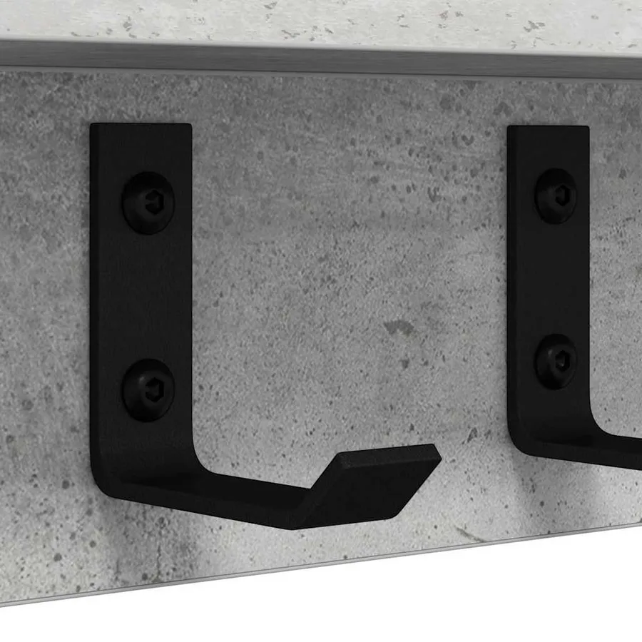 Porte-manteau mural Gris béton 60 x 10,5 x 10,5 cm - 9