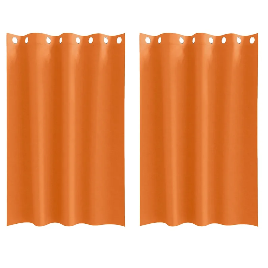 Rideaux occultants avec anneaux 2 pcs Orange vif 175 x 140 cm - 2