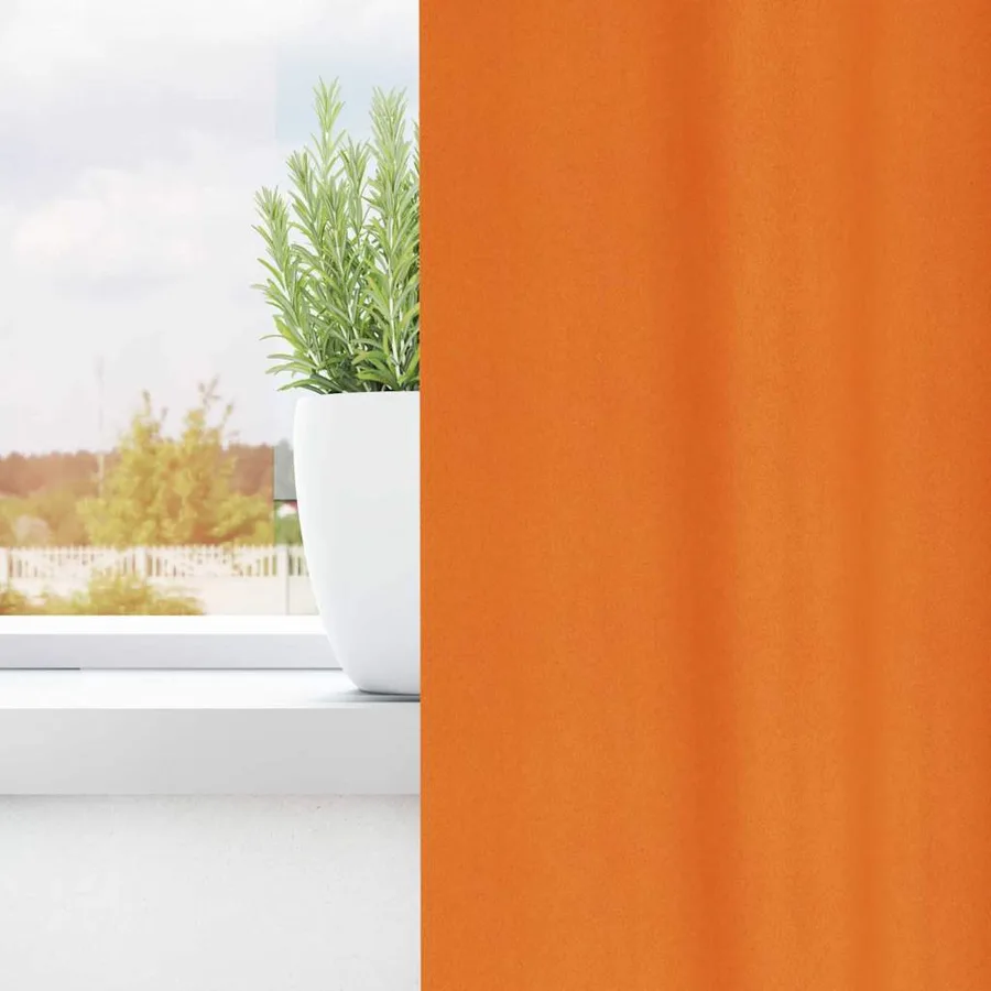 Rideaux occultants avec anneaux 2 pcs Orange vif 175 x 140 cm - 3
