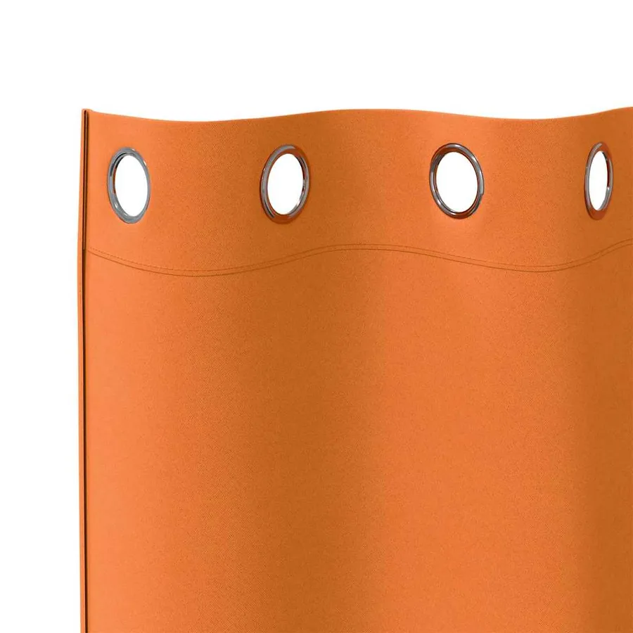 Rideaux occultants avec anneaux 2 pcs Orange vif 175 x 140 cm - 5