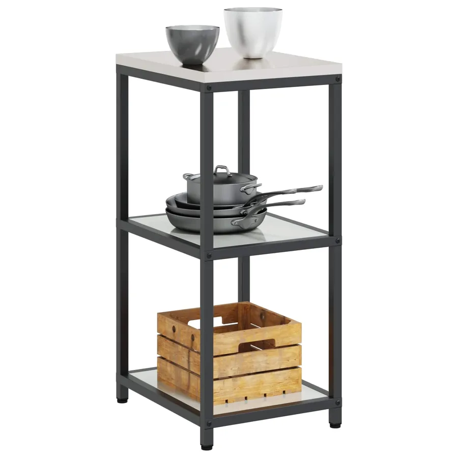 Rangement de cuisine HATTEM Argenté 40 x 50 x 92 cm Acier - 3