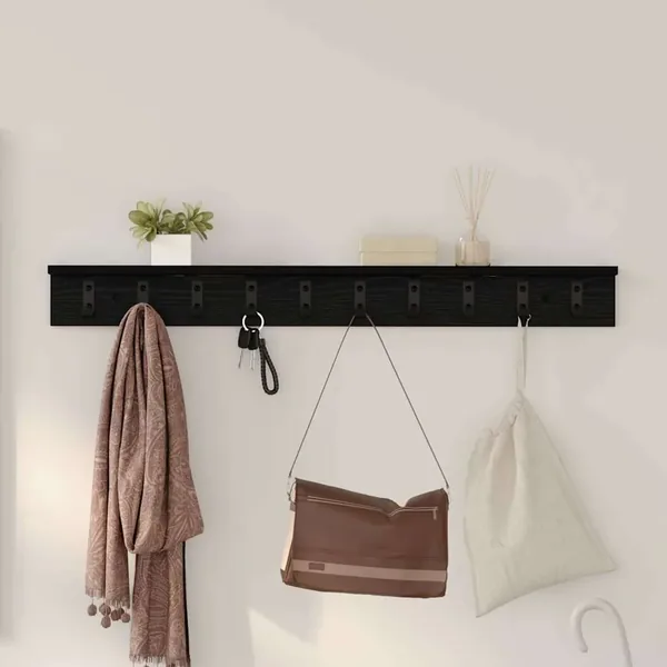Porte-manteau mural Chêne noir 100 x 10,5 x 10,5 cm