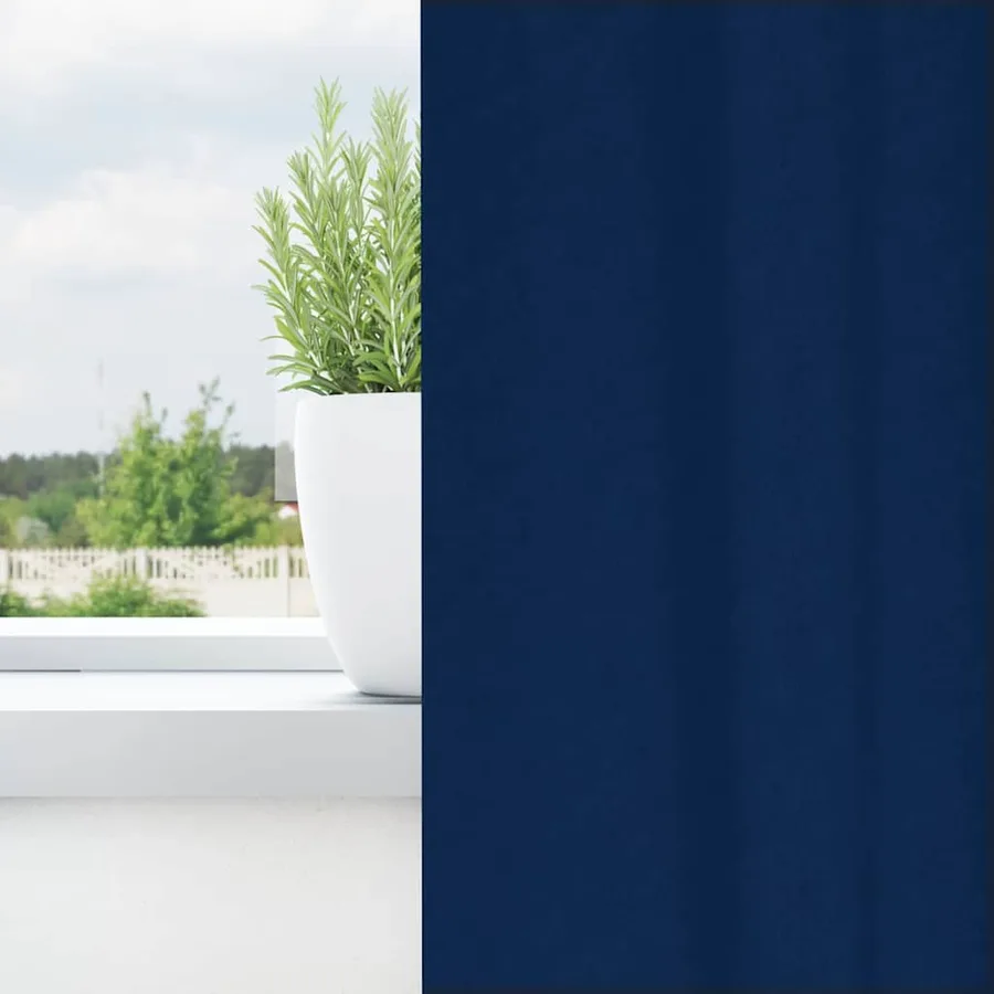 Rideaux occultants avec anneaux 2 pcs Bleu foncé 260 x 140 cm - 3
