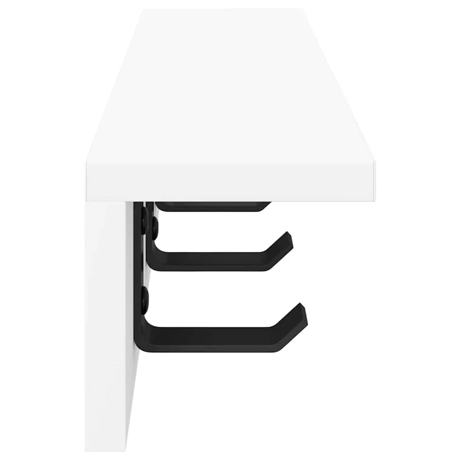Porte-manteau mural Blanc 40 x 10,5 x 10,5 cm Bois d'ingénierie - 6