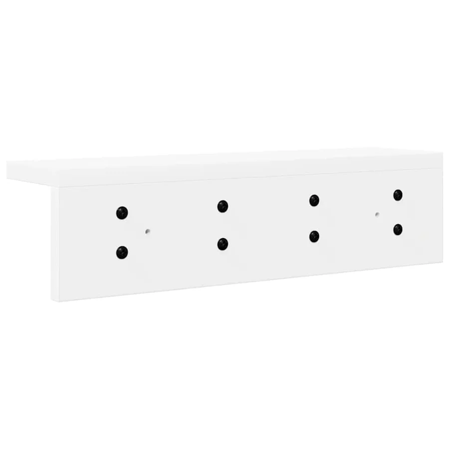 Porte-manteau mural Blanc 40 x 10,5 x 10,5 cm Bois d'ingénierie - 7