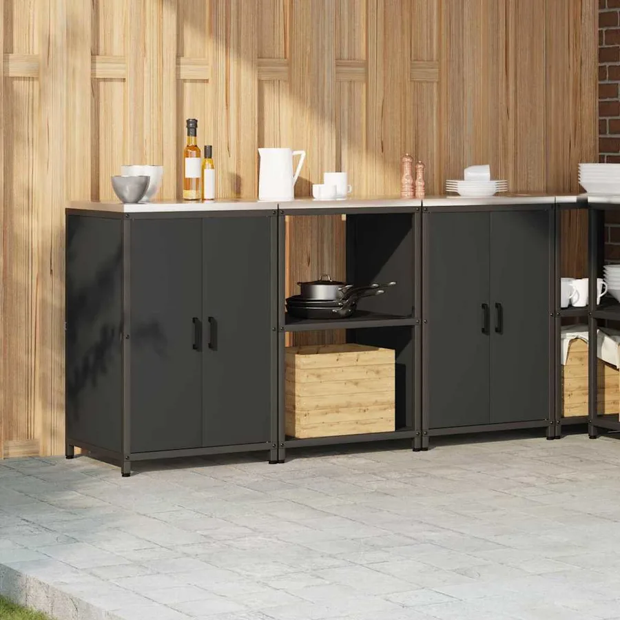 Ensemble de rangement cuisine HATTEM 3 pcs Noir - 4