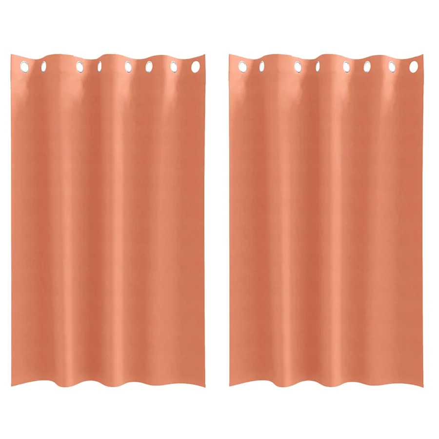 Rideaux occultants avec anneaux 2 pcs Couleur terre cuite - 2