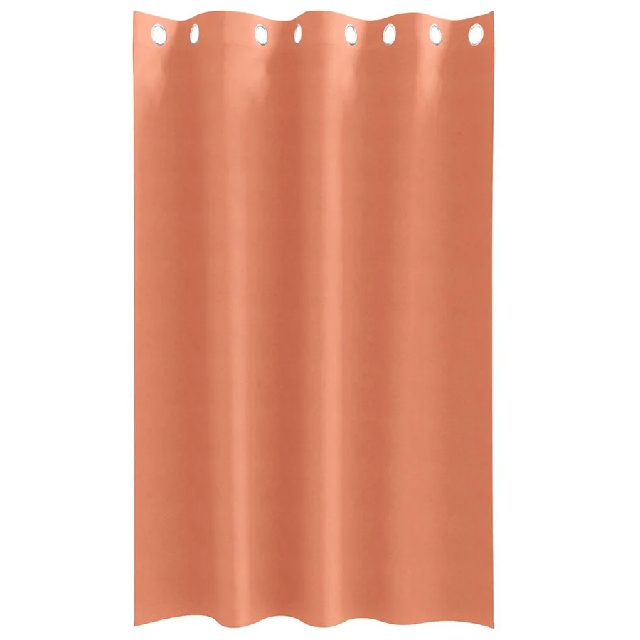 Rideaux occultants avec anneaux 2 pcs Couleur terre cuite - 4