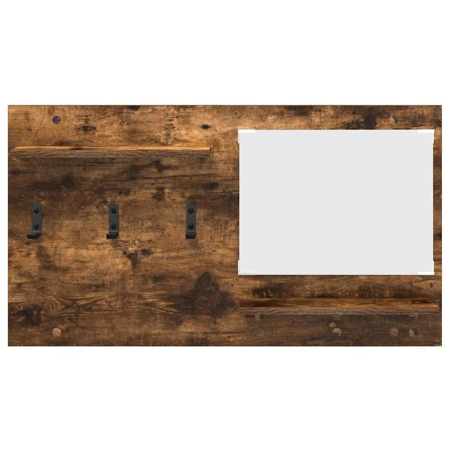 Porte-manteau mural avec étagère Chêne fumé 90 x 10 x 50 cm - 5