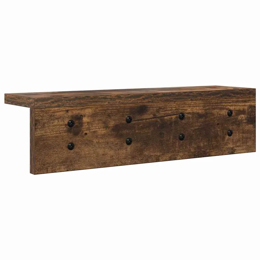 Porte-manteau mural Chêne fumé 40 x 10,5 x 10,5 cm - 7