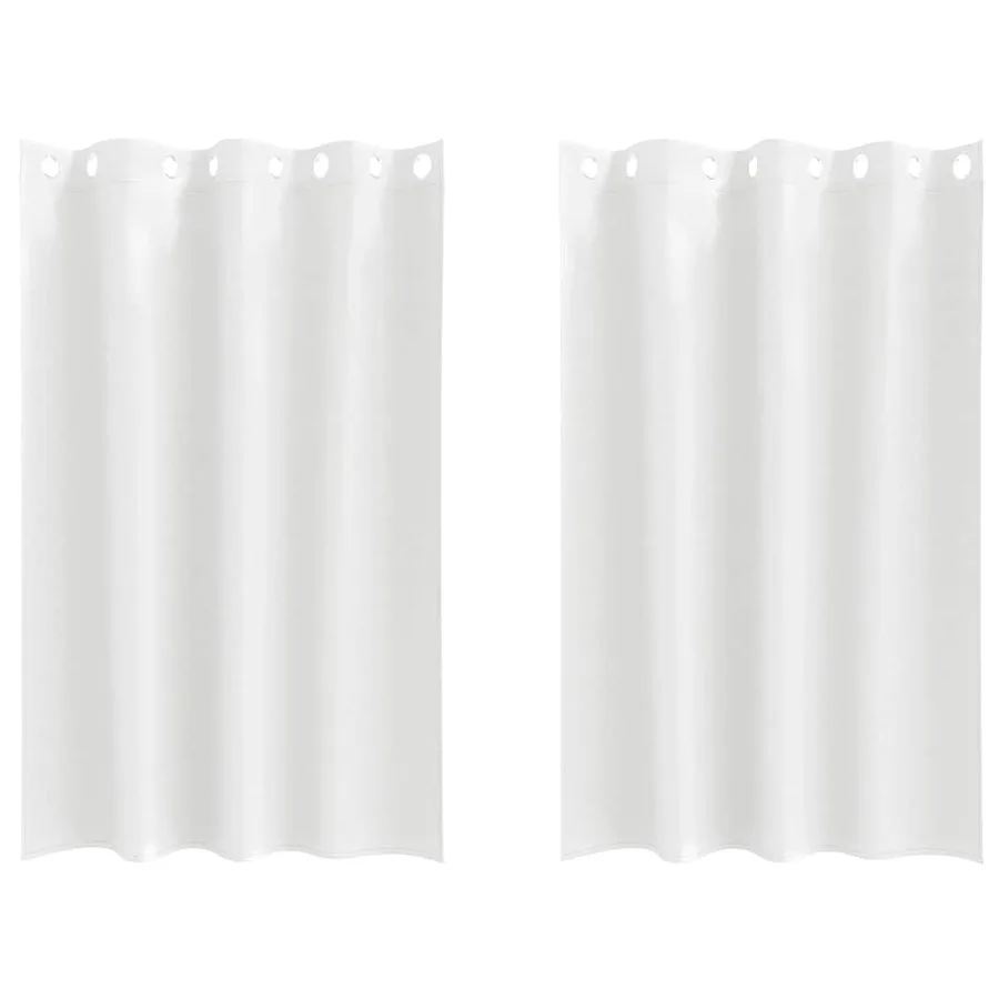 Rideaux occultants avec anneaux 2 pcs Blanc pur 175 x 140 cm - 2
