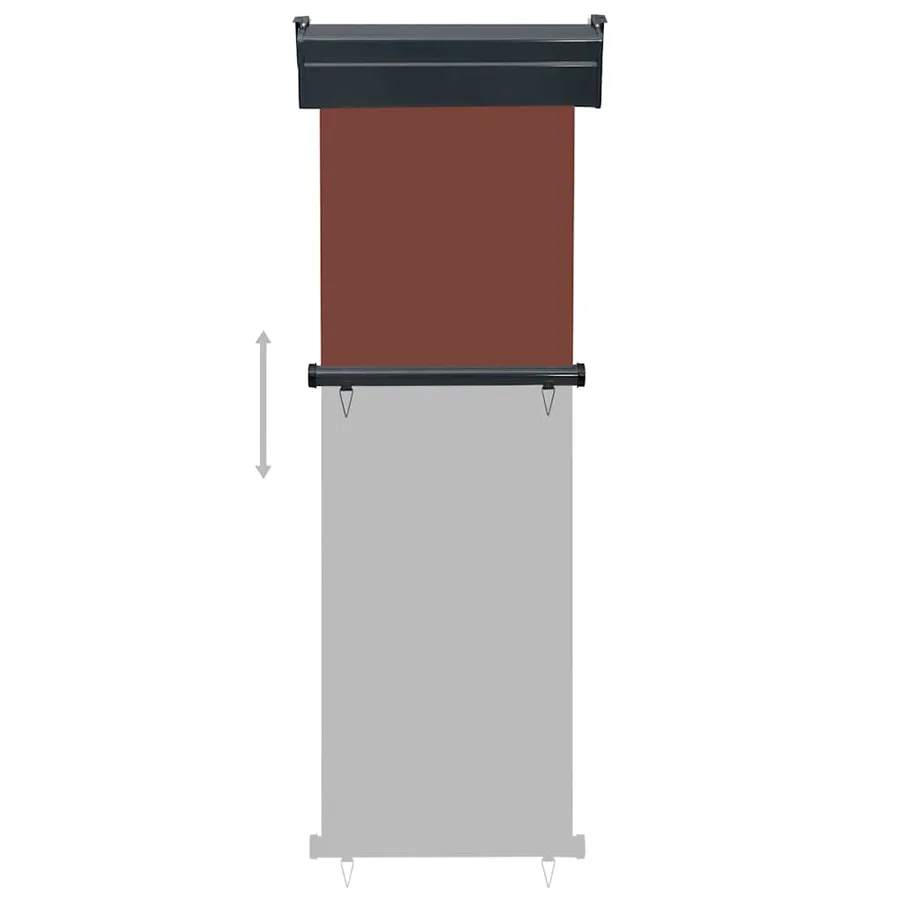Auvent latéral de balcon 65x250 cm Marron - 5