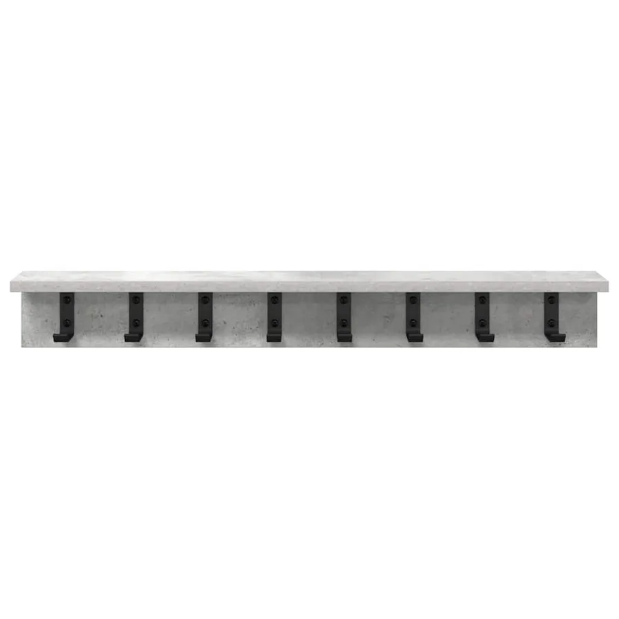 Porte-manteau mural Gris béton 80 x 10,5 x 10,5 cm - 5