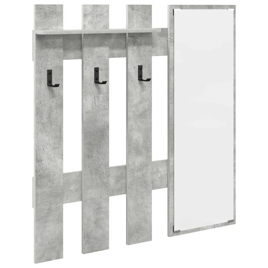 Porte-manteau mural Montage mural Gris béton 100 x 10 x 100 cm - 2