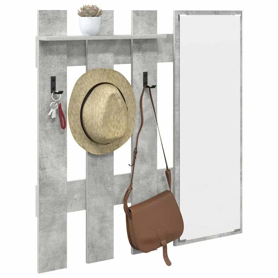 Porte-manteau mural Montage mural Gris béton 100 x 10 x 100 cm - 3