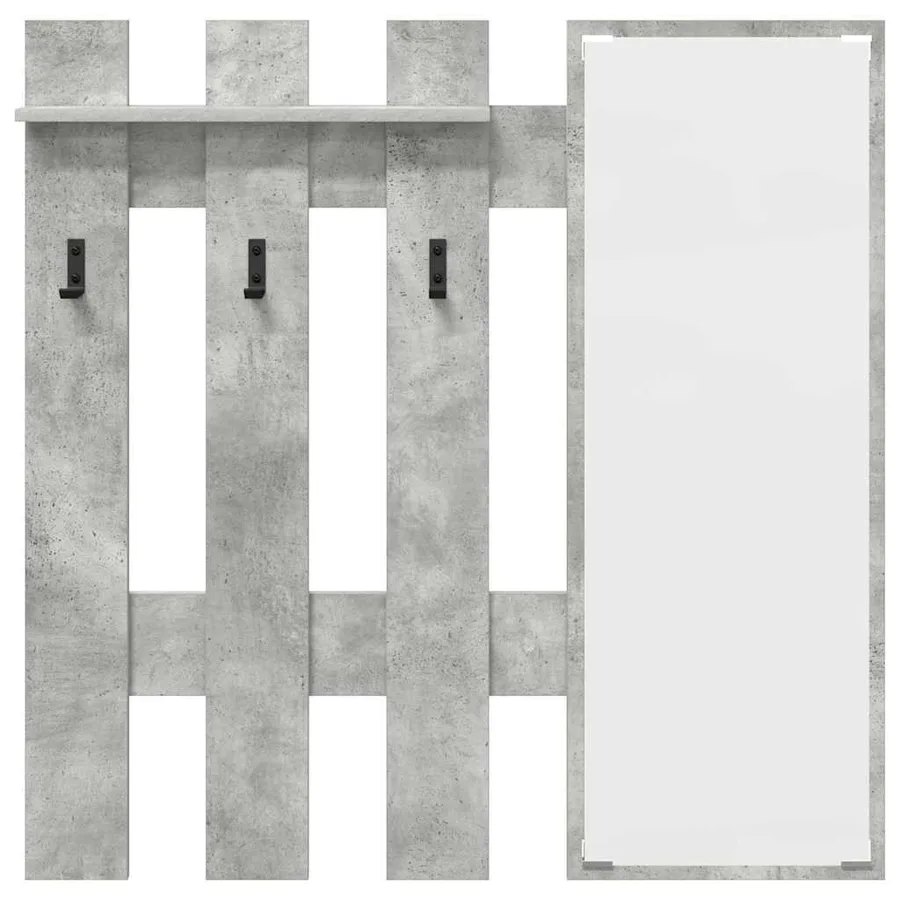 Porte-manteau mural Montage mural Gris béton 100 x 10 x 100 cm - 5