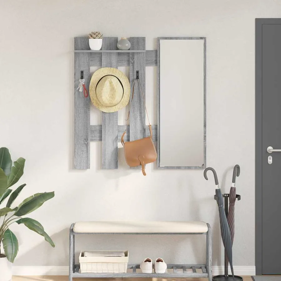 Porte-manteau mural Montage mural Gris Sonoma 100 x 10 x 100 cm