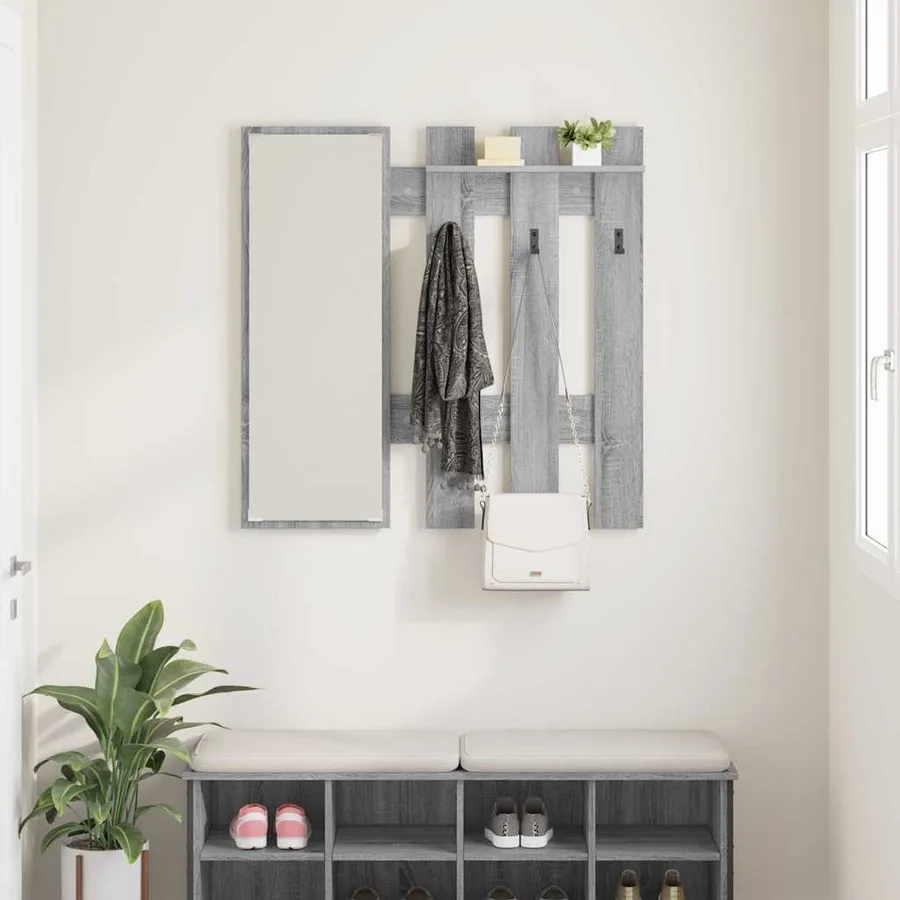 Porte-manteau mural Montage mural Gris Sonoma 100 x 10 x 100 cm - 4