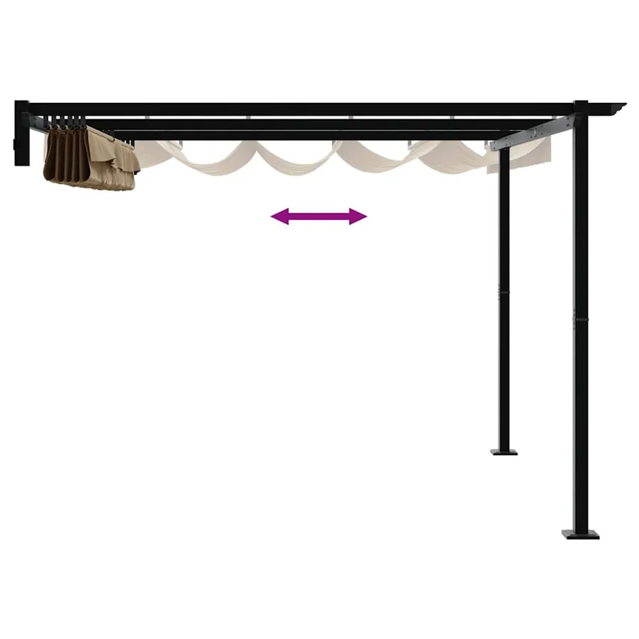 Pavillon 300 x 300 x 200 cm Taupe Polyester - 9