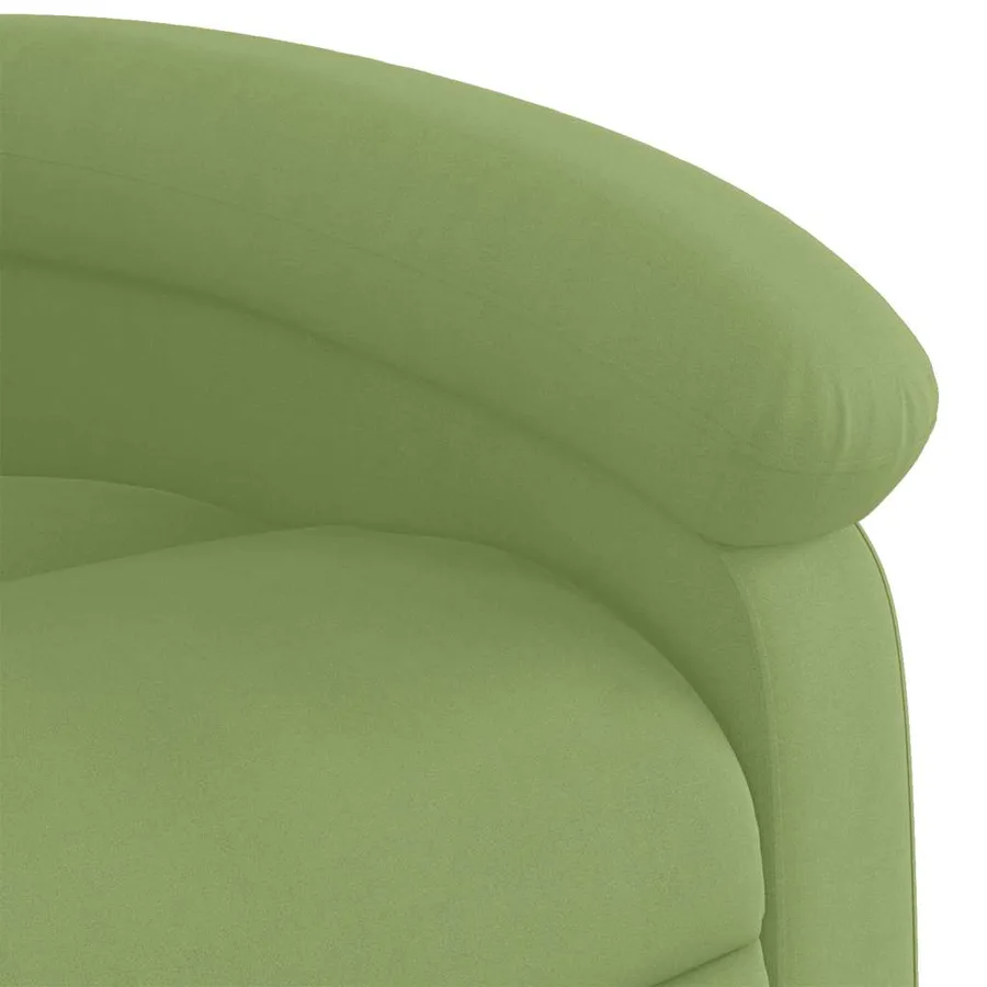 Fauteuil de massage inclinable vert clair velours - 9