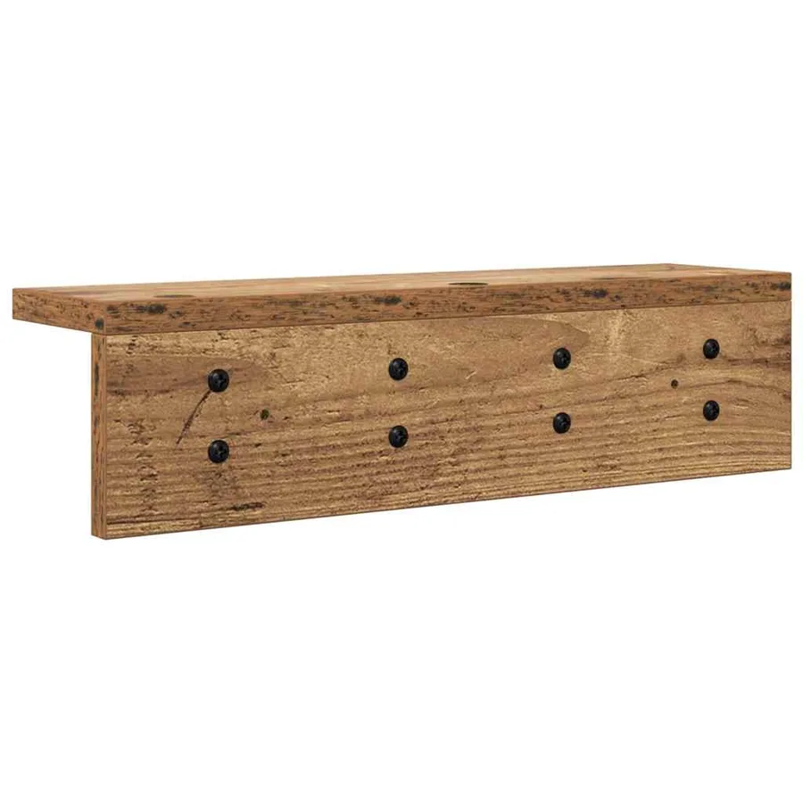 Porte-manteau mural Bois ancien 40 x 10,5 x 10,5 cm - 7
